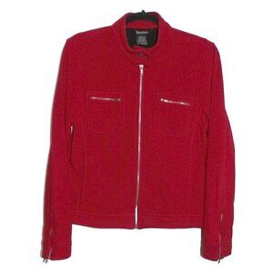 BARRAGE COLLECTION red 100% polyester woman's lightweight jacket full zip size L
